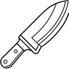 Chef's knife line art vector