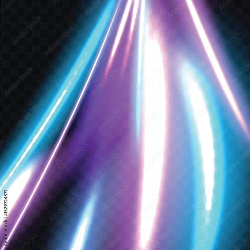 Poster Speed connection vector background. Vector swirl trail effect. Light trail wave, fire path trace line, car lights, optic fiber and incandescence curve twirl.