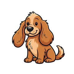 Dog with Floppy Ears Illustration Isolated Transparent PNG Image