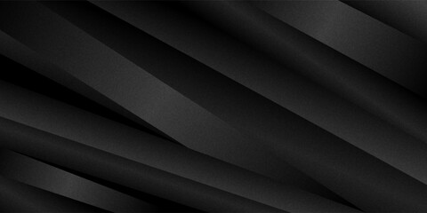 Obraz premium Black abstract background. Elegant dark diagonal shape elements. Luxurious modern gray gradient graphic design.