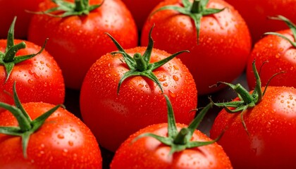 Fototapeta premium red tomatoes on a white