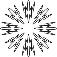 Obraz premium Black and White Abstract Radial Design Element vector