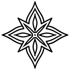 Rustic Serif line art vector