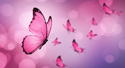 beautiful pink butterfly wallpaper background