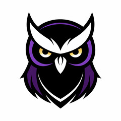 owl mascot logo  on a white background 