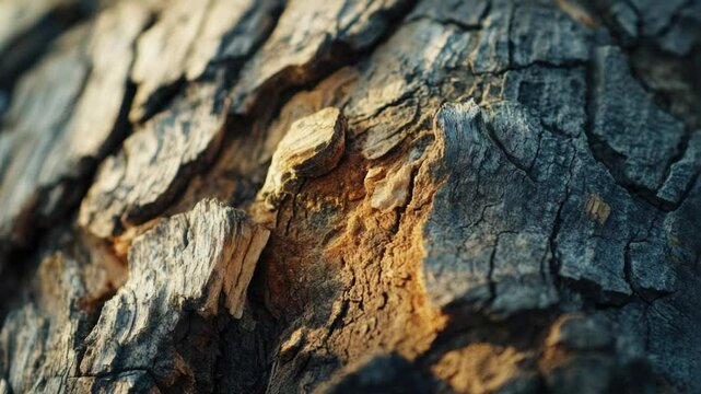 Close-up shot of a tree trunk featuring textured bark.