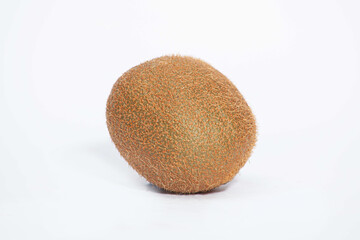 Whole close up kiwi fruit on a white background