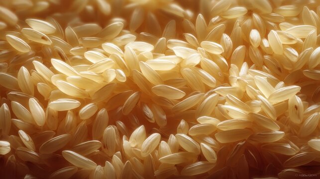 Artistic rice background with overlay texture and warm color grading