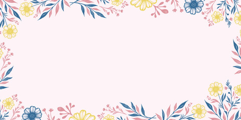 vintage inspired abstract floral wallpaper for poster.scrapbook background with soft flower and leaf elements.nature wall art for wedding template

