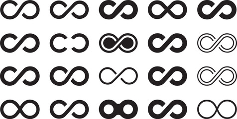Infinity Symbol Set: Limitless Logo & Branding Elements

