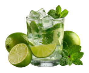 Refreshing mint lime cocktail home bar beverage bright summer vibes