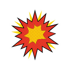 Retro Comic Bang with Halftone Dots and Dramatic Flair