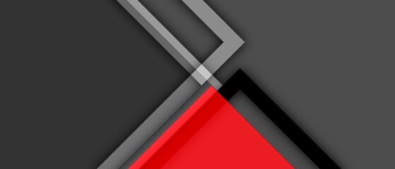 Abstract Modern Flyer Template with Gray Stripes over red and Dark Gray Background