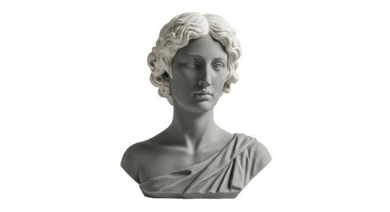 Isolated Statue of a Woman Bust