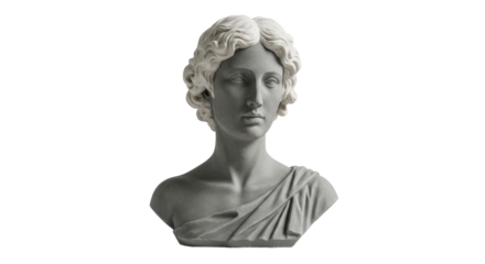 Isolated Statue of a Woman Bust