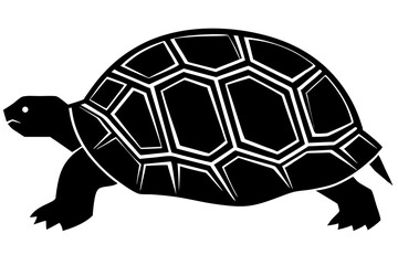 Obraz premium Stylized black tortoise silhouette illustration