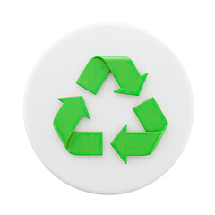 Obraz premium recycle symbol on white background