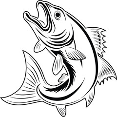 fish logo icon silhouette vector art