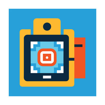 QR Code Scanner Interface Vector Design