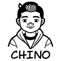 Chinos line art vector