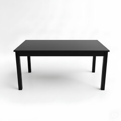Sleek Black Rectangular Dining Table Modern Minimalist Design