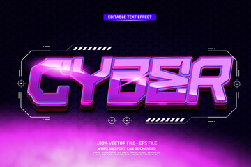 Cyber Editable Text Effect With Future Style Design