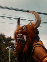 Magelang, Indonesia - June 13, 2025: Javanese myth costume carnival