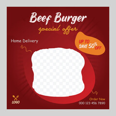 Social media post or square banner template vector design,