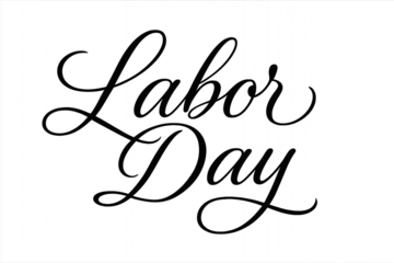 Labor day celebration holiday worker job rest festive black