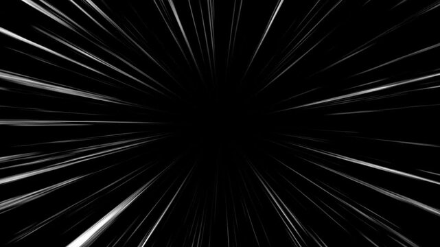 Anime speed line moves, attack effect animation. HD resolution footage