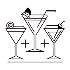 Vector image of the champagne glasses icon.
