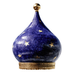Celestial Blue Dome with Golden Accents Ornate