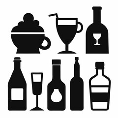 fast food icon set
