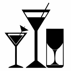 Vector image of the champagne glasses icon.
