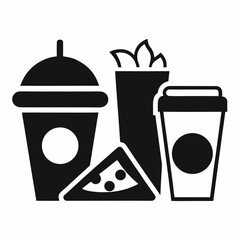 fast food icon set

