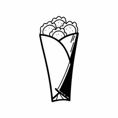 fast food icon set
