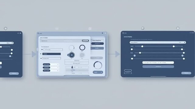 User interface design showcasing interactive software tools for digital editing in a modern workspace