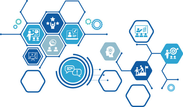Consulting vector. Concept with icons related to advice and support, consultant and adviser, professional assistance for decision-making or negotiation or audit, analysis and consultation.	
