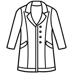 Coat line art vector