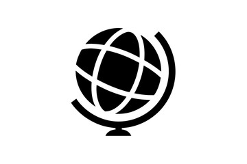 Modern Globe Icon Symbolizing Travel and Global Adventure


