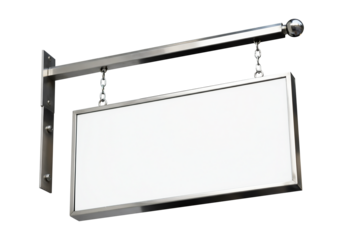 Blank Rectangular Hanging Sign Modern Exterior Signage for Business