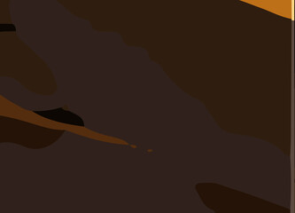 camouflage-style abstract pattern in earthy brown and orange tones. The design includes irregular, fluid shapes in varying shades, Burnt orange, Sienna, Tan, Chocolate brown, Dark coffee black wall