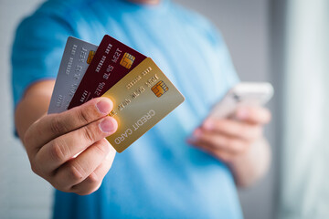 Using credit cards for online shopping safe practices personal finance home environment user...