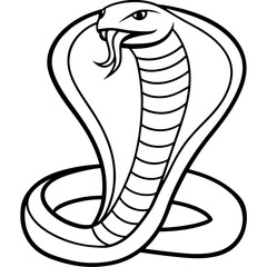 Fototapeta premium Cobra line art vector