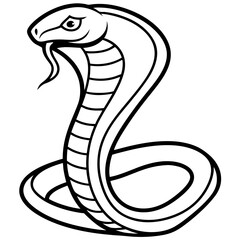 Cobra line art vector