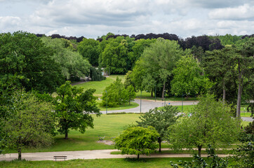 The green surroundings of the Laeken park, Brussels, Belgium