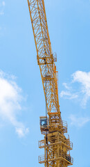 part of yellow construction crane