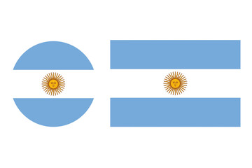 flag of argentina. Argentina flag button. Argentina flag icon. Argentina flag badge. Argentina flags set. Set of Argentina flag	