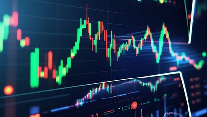 Dynamic Stock Market Charts Visualizing Financial Trends and Data Analysis