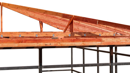 Construction of a summer pergola gazebo